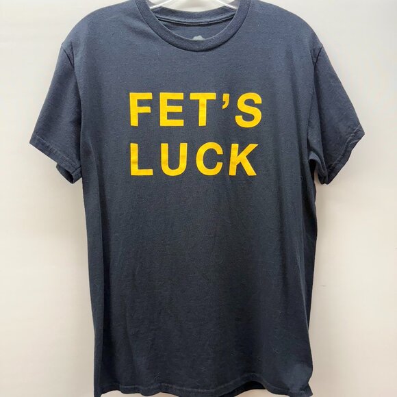 Danny Duncan T-Shirt Men's Size M Fet's Luck Graphic Print Gray/Yellow Novelty - Picture 1 of 4
